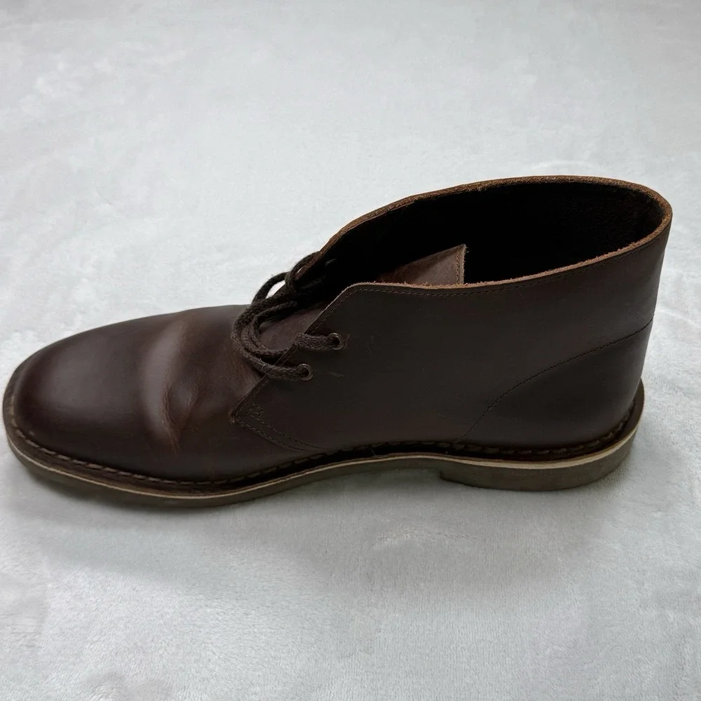 Clarks Desert Boots‎ Men's US 11 Brown Leather Chukka Crepe Sole